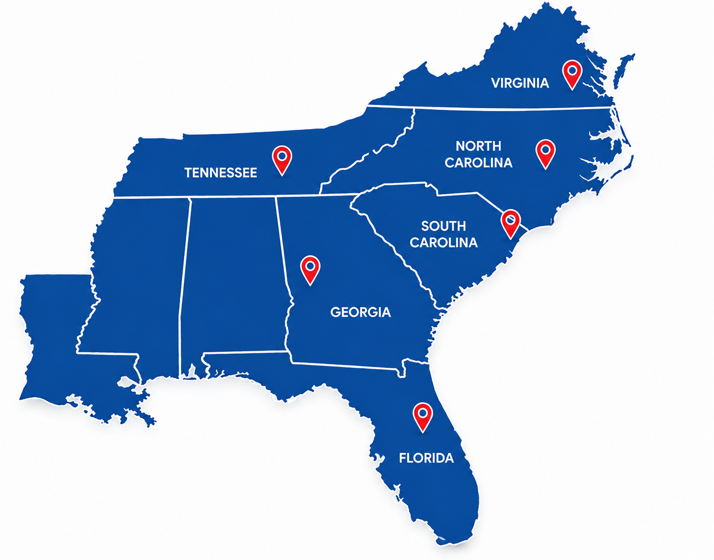 Southeast Region Map